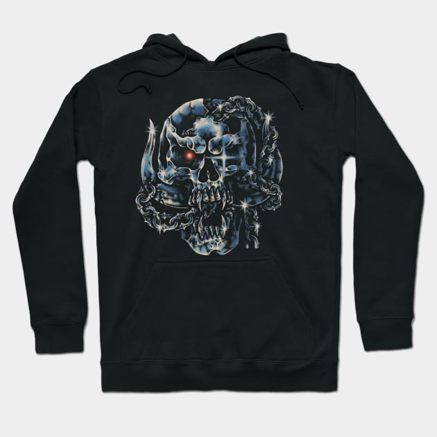 CHAIN SKULL Hoodie by THE HORROR SHOP